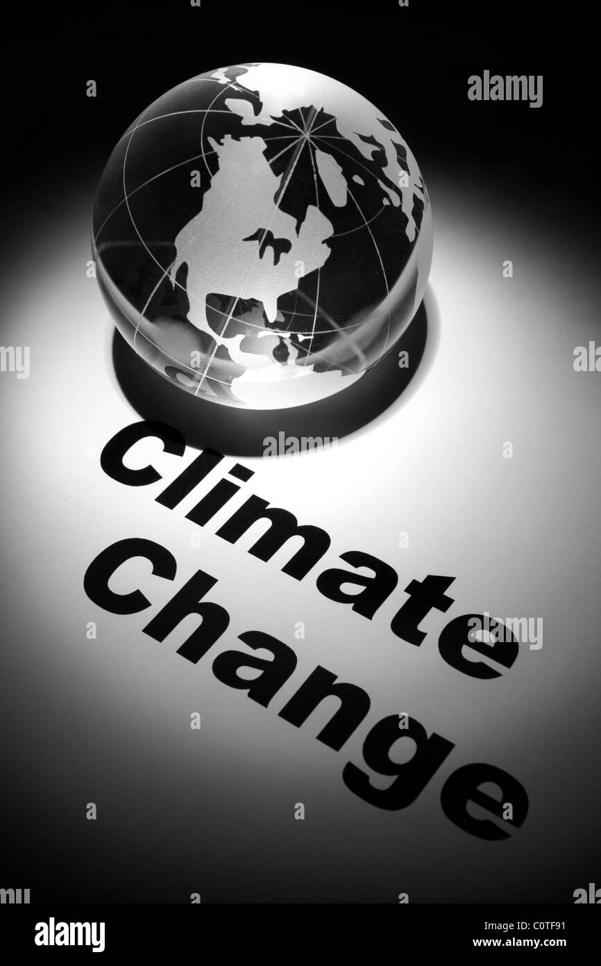 Globus, Konzept der Global Climate Change Stockfoto