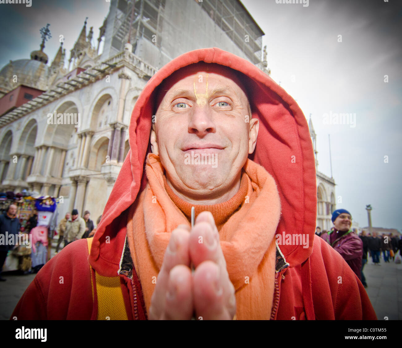 Hare-Krishna-Anhänger Stockfoto