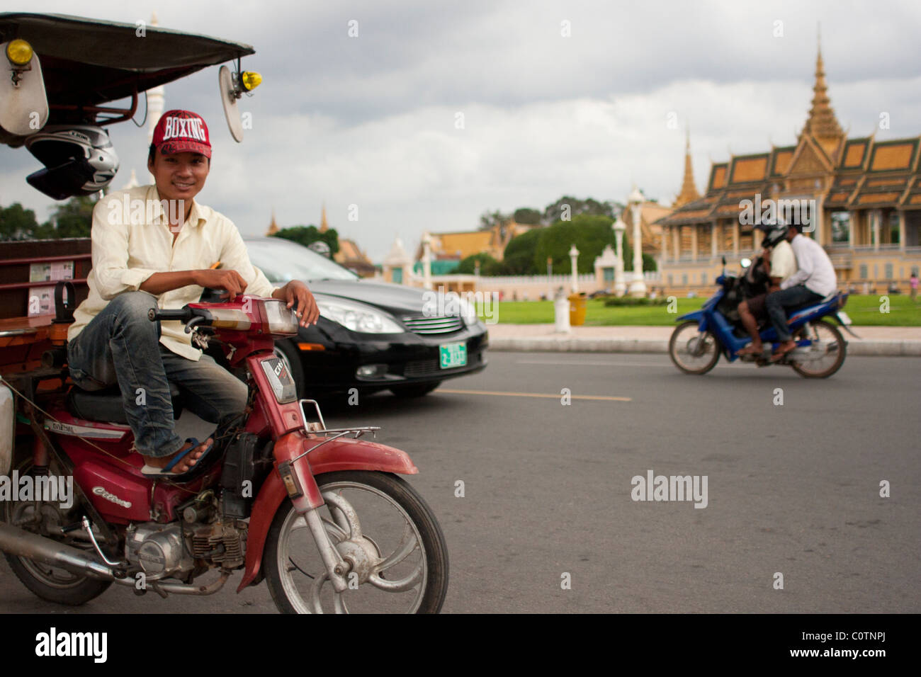 Taxifahrer in Phnom Phen, Kambodscha, Asien Stockfoto