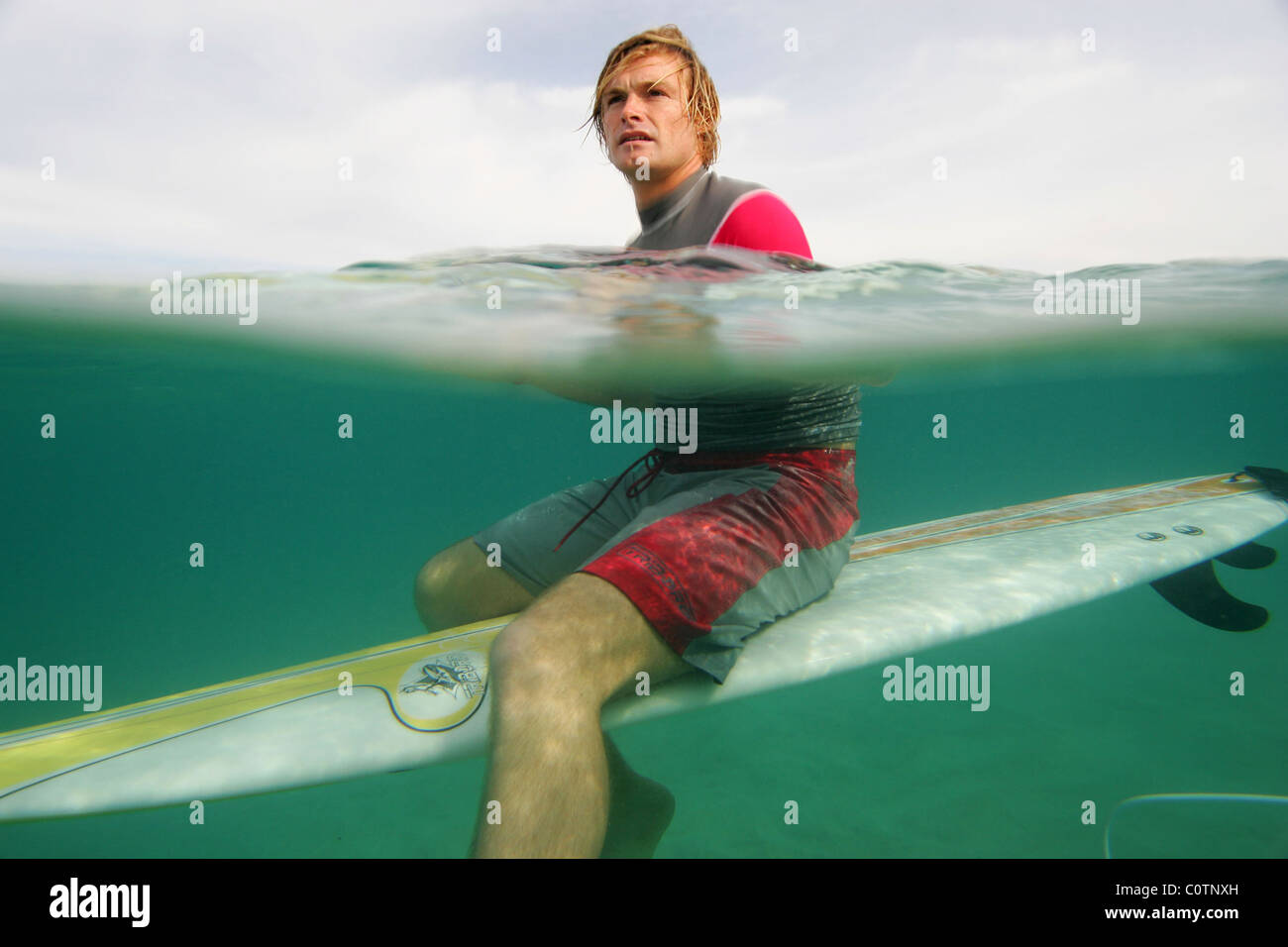 Fuerteventura (Spanien; Kanarische Inseln): Surfen Stockfoto
