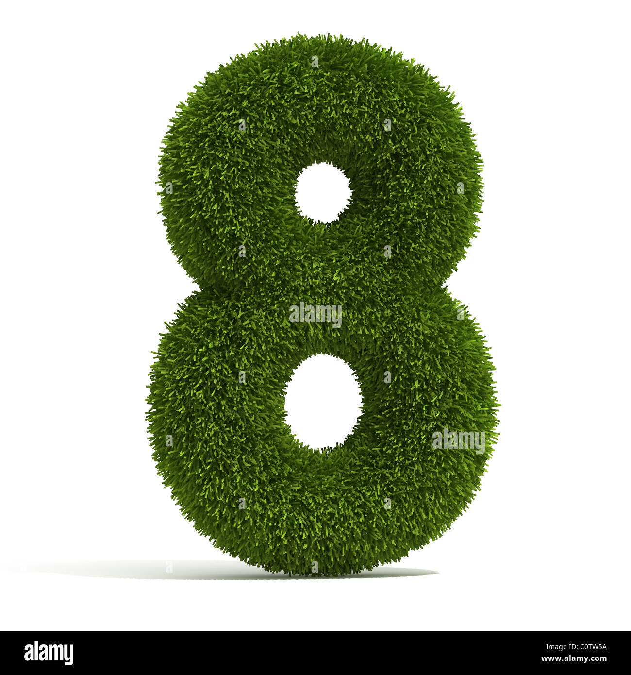 Die Zahl 8 Grass Stockfotografie Alamy