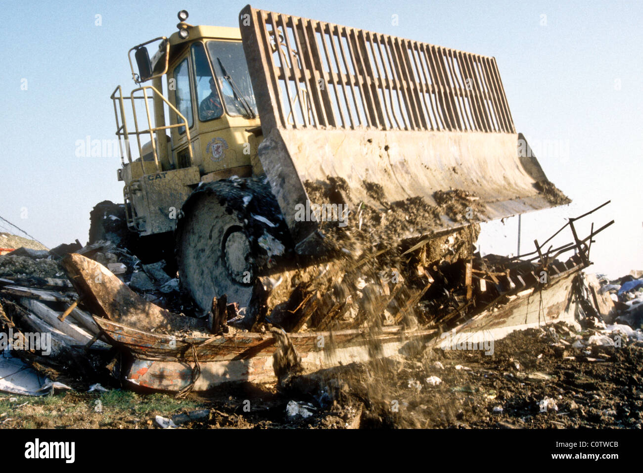Ein motor Angeln während der Stilllegung auf der Isle of Portland Weymouth Dorset England UK aufbrechen Stockfoto