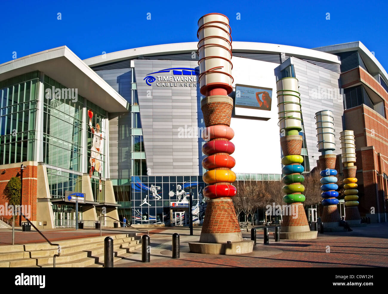 Time Warner Cable Arena, Heimat der Bobcats, in Charlotte, North Carolina, North Carolina Stockfoto