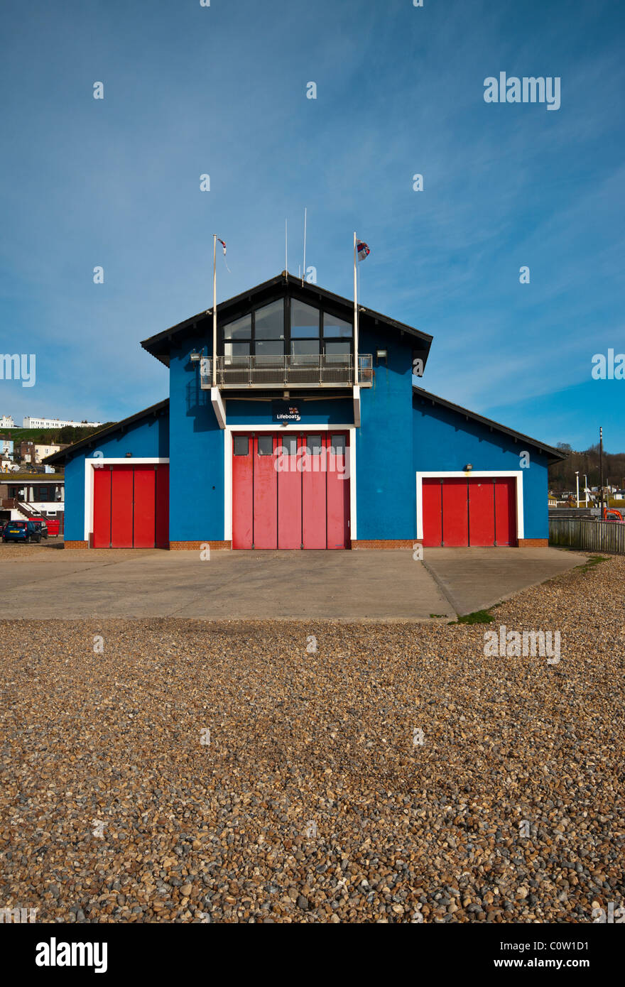Lifeboat Station Hastings East Sussex England Stockfoto