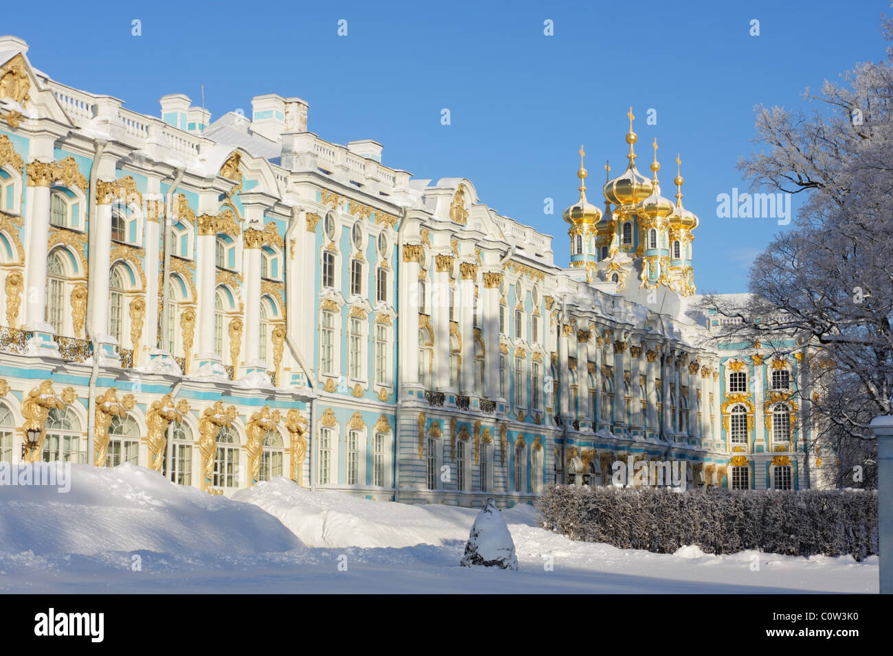 Katharinenpalast, Zarskoje Selo, Puschkin, Sankt Petersburg, Russland Stockfoto