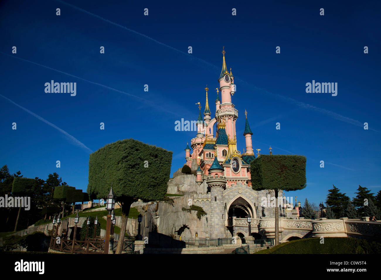 Sleeping Beauty Castle das Herzstück des Disneyland Paris Stockfoto