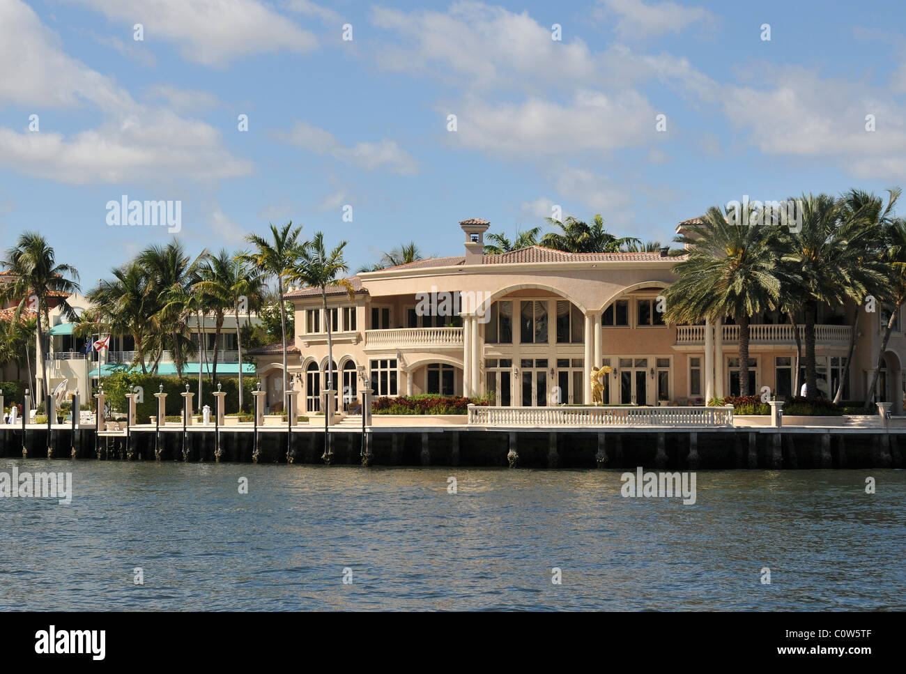 Luxus-Haus auf den Intracoastal Waterway. Stockfoto