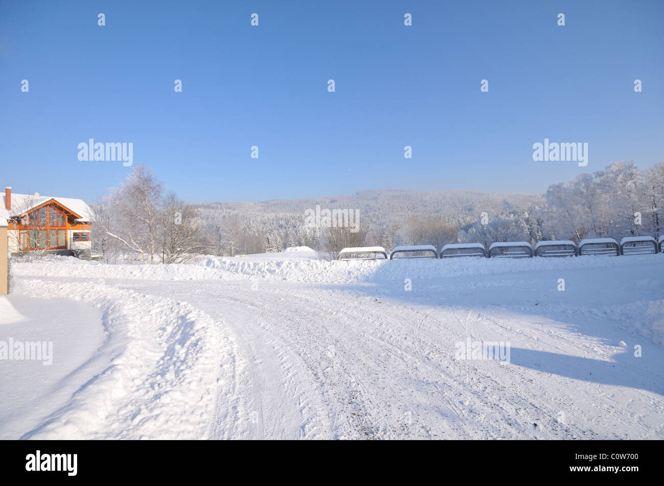 Winterliche Landschaft, Tschechische Republik Stockfoto