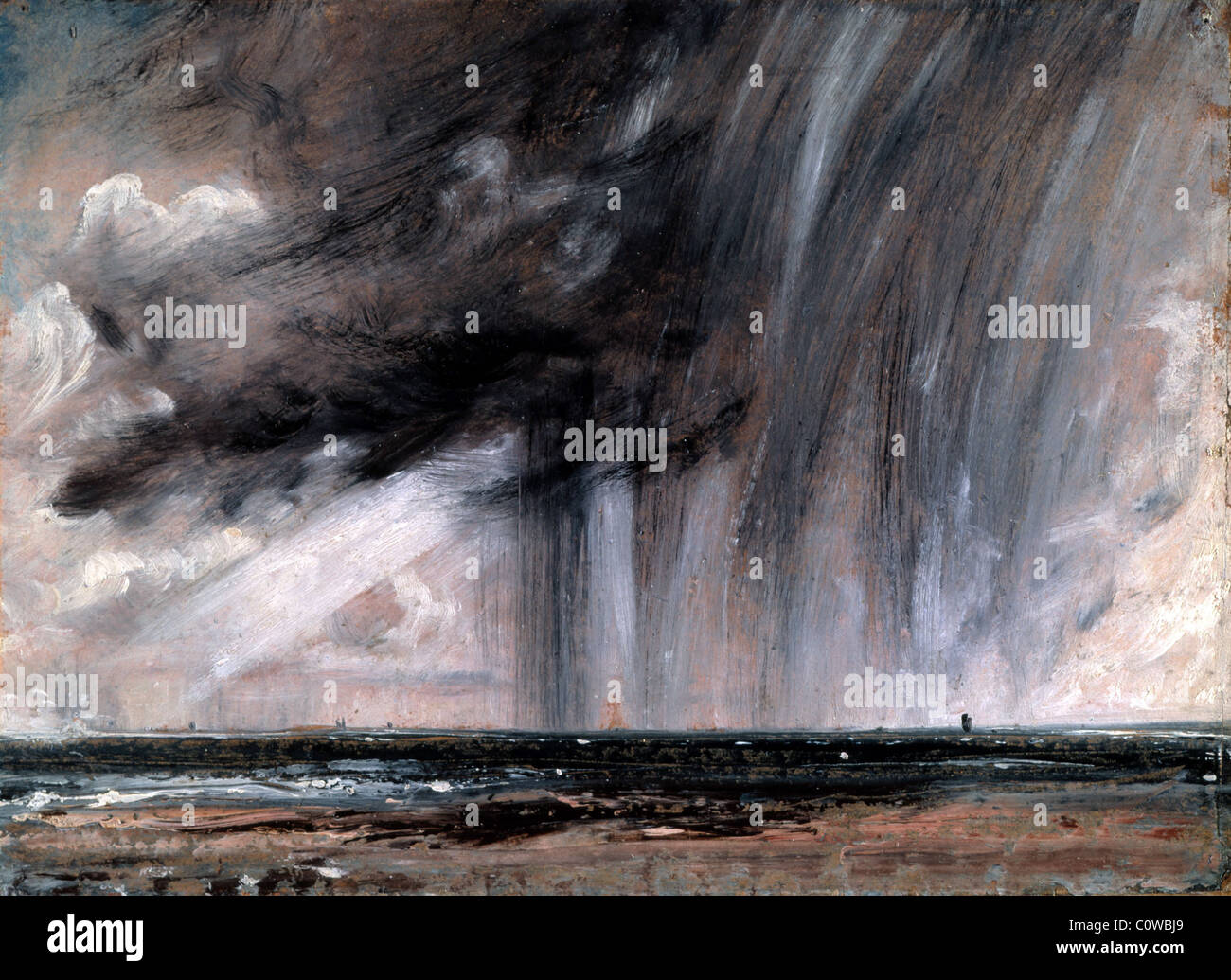 Seascape Studie mit Regenwolke von John Constable Stockfoto