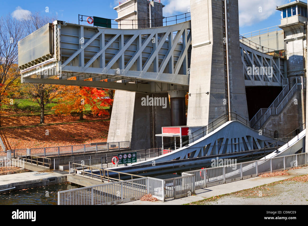 Peterborough Lift Lock, Trent-Severn Waterway, Ontario, Kanada. Stockfoto