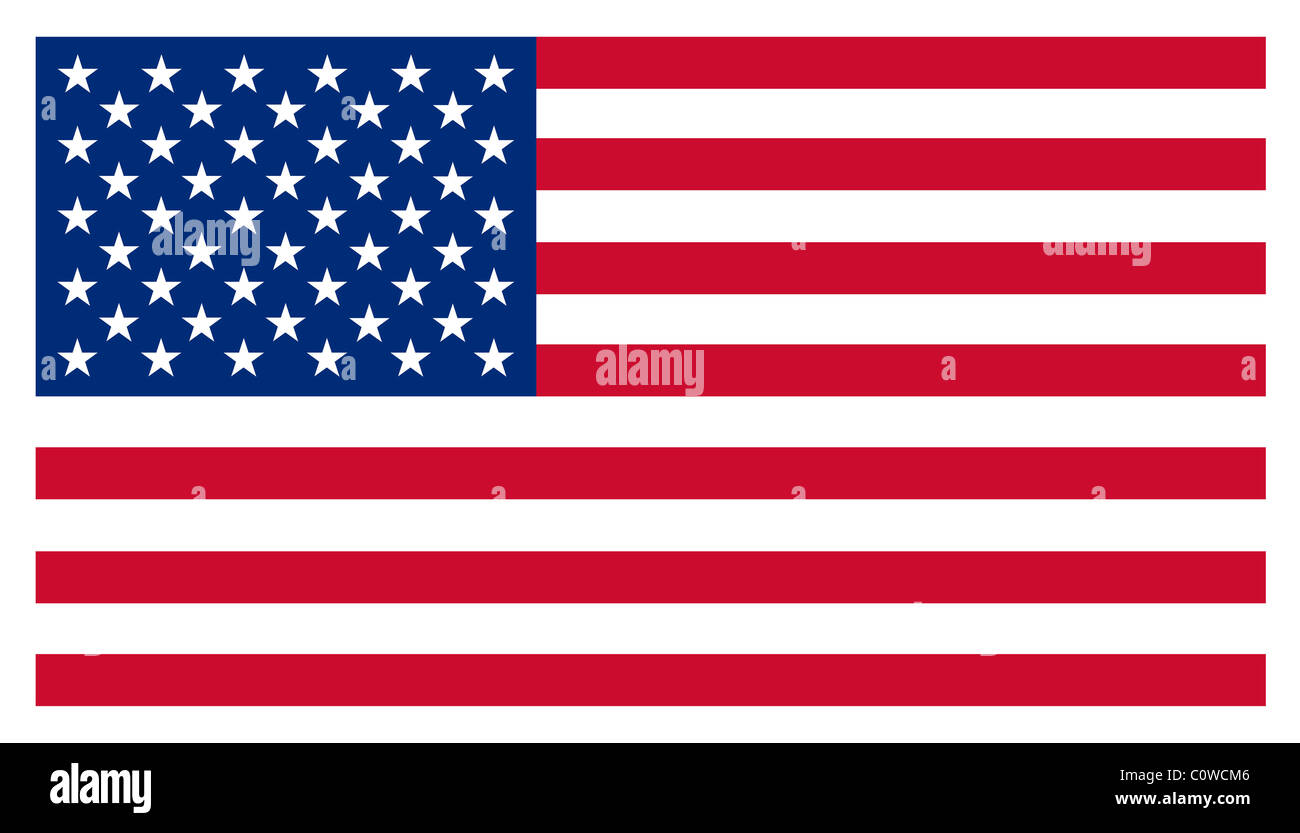 USA-Stars And Stripes American Flag isoliert Illustration Stockfoto