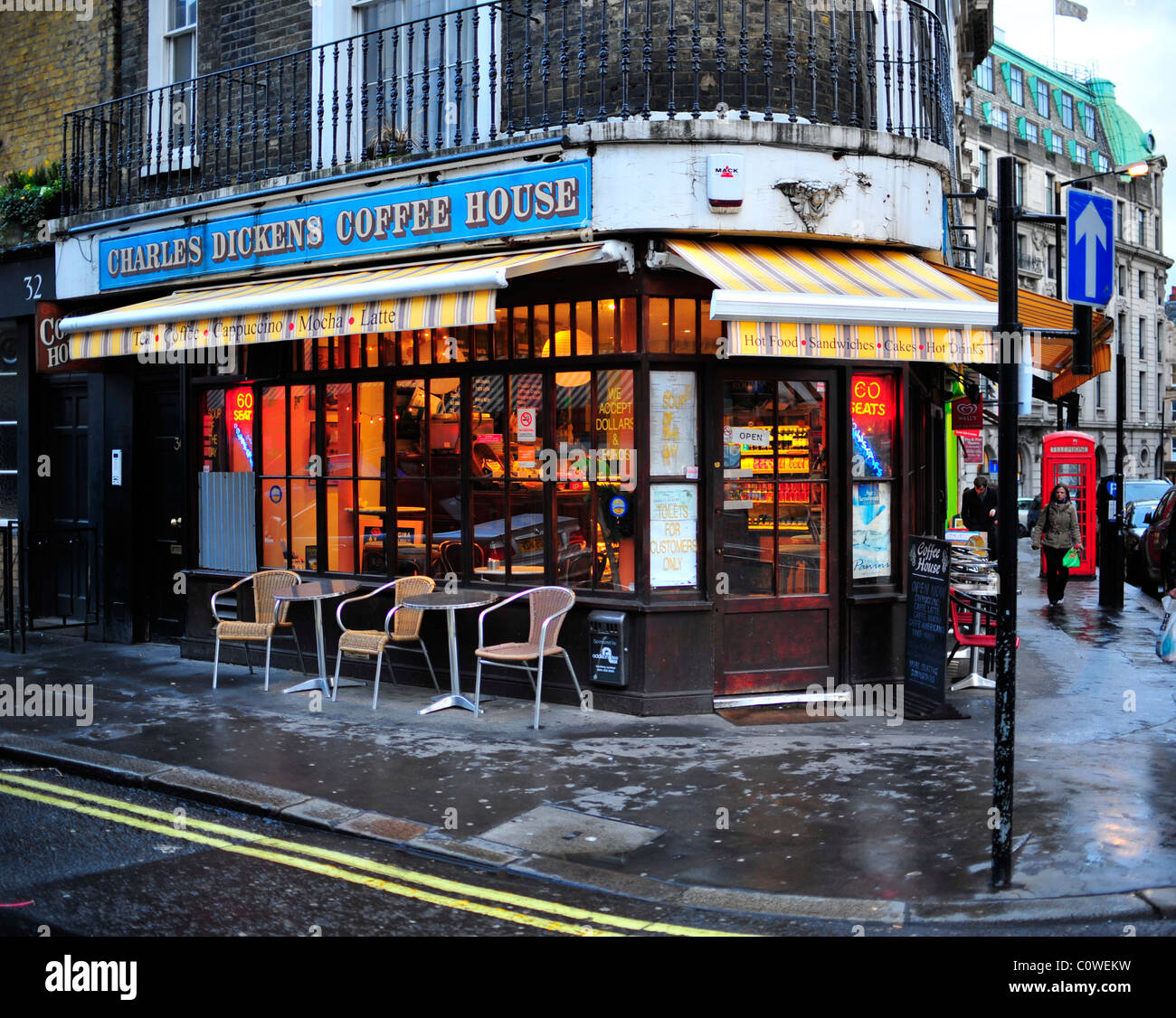 Charles Dickens Kaffeehaus auf Wellington Street, London Stockfoto