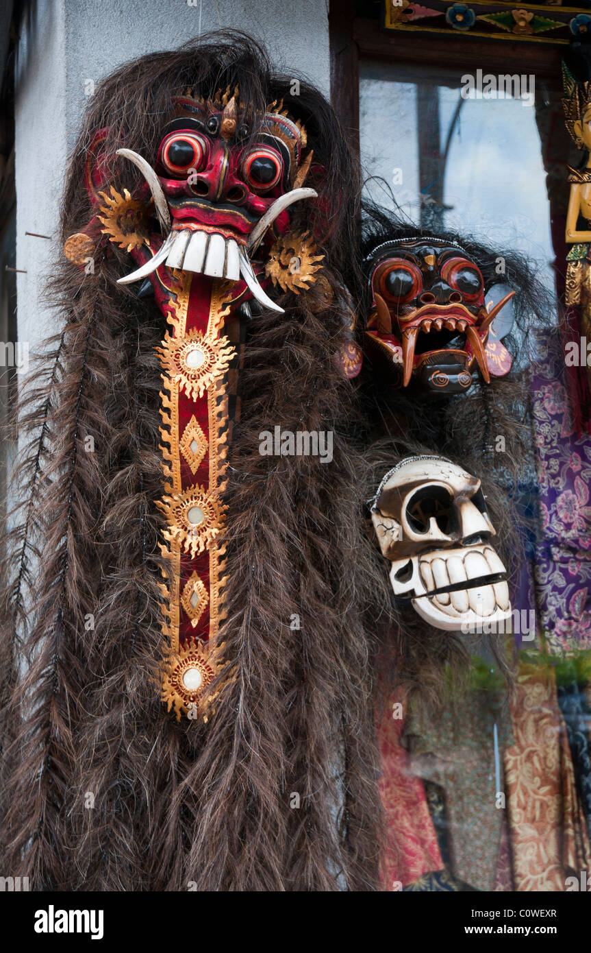 Balinesische Tänze Maske von den mythologischen Charakter Rangda Stockfoto