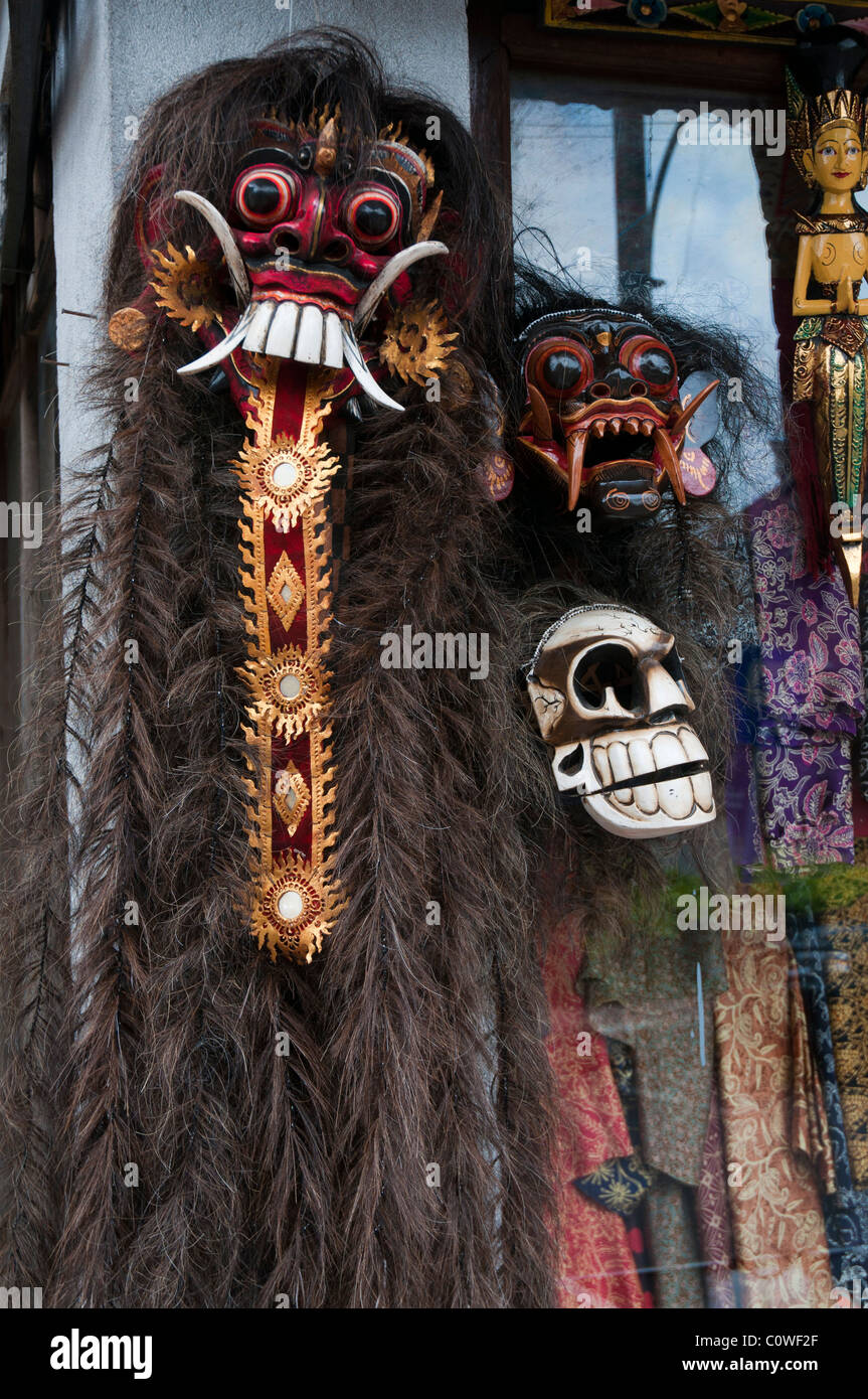 Balinesische Tänze Maske von den mythologischen Charakter Rangda Stockfoto