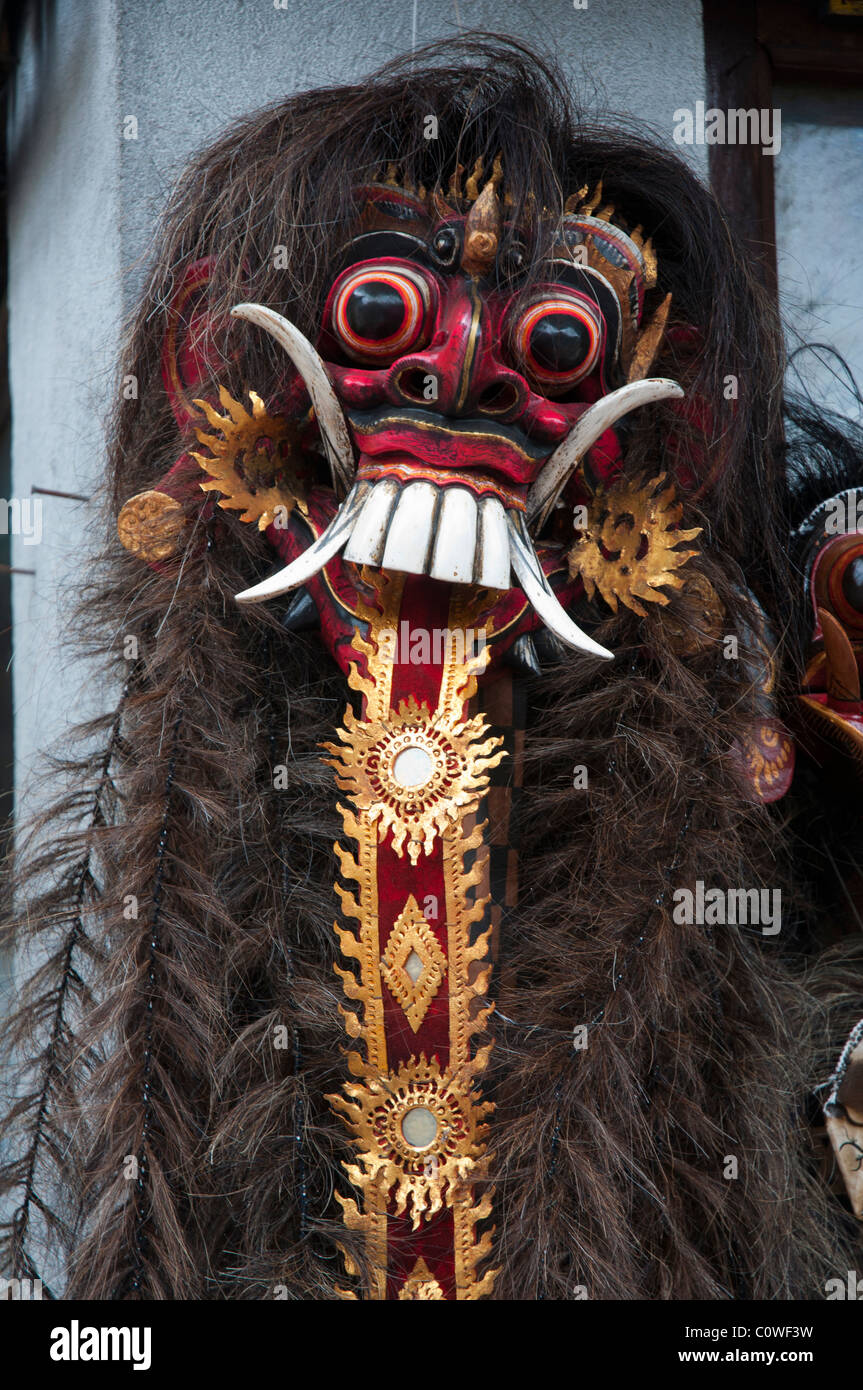 Balinesische Tänze Maske von den mythologischen Charakter Rangda Stockfoto