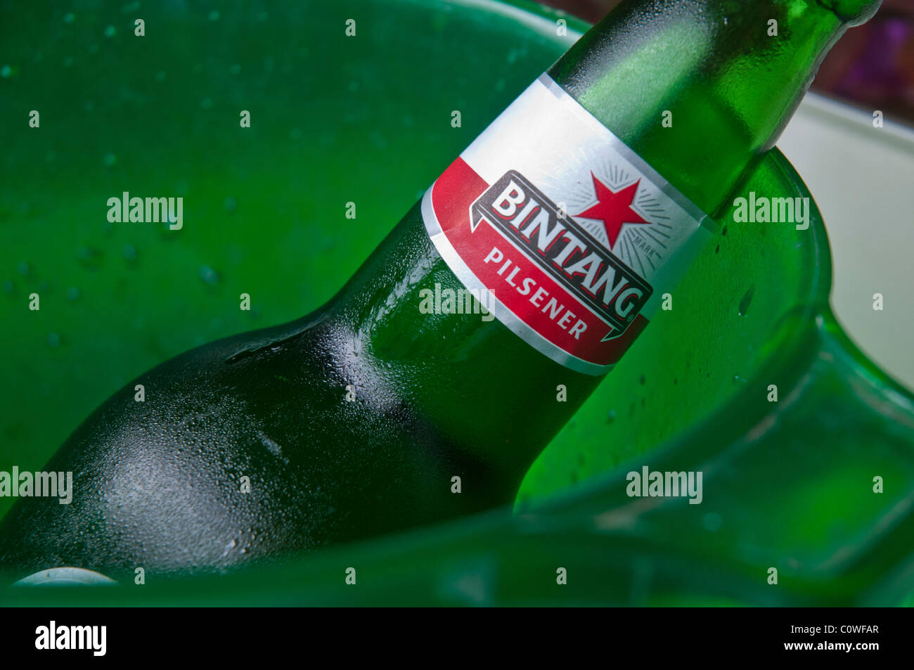 Indonesische Bintang Bier Stockfoto