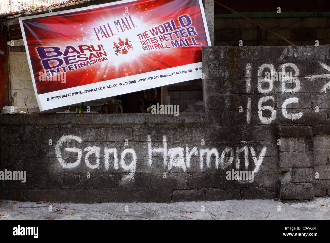 SANUR - 4. Oktober: Straßenschilder in Sanur, Bali, 4. Oktober 2010, Sanur, Bali, Indonesien Stockfoto