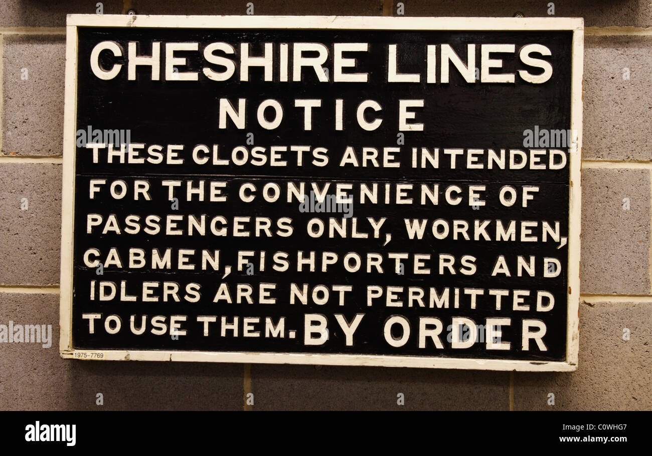 Beachten Sie im National Railway Museum, York, England, Vereinigtes Königreich Stockfoto