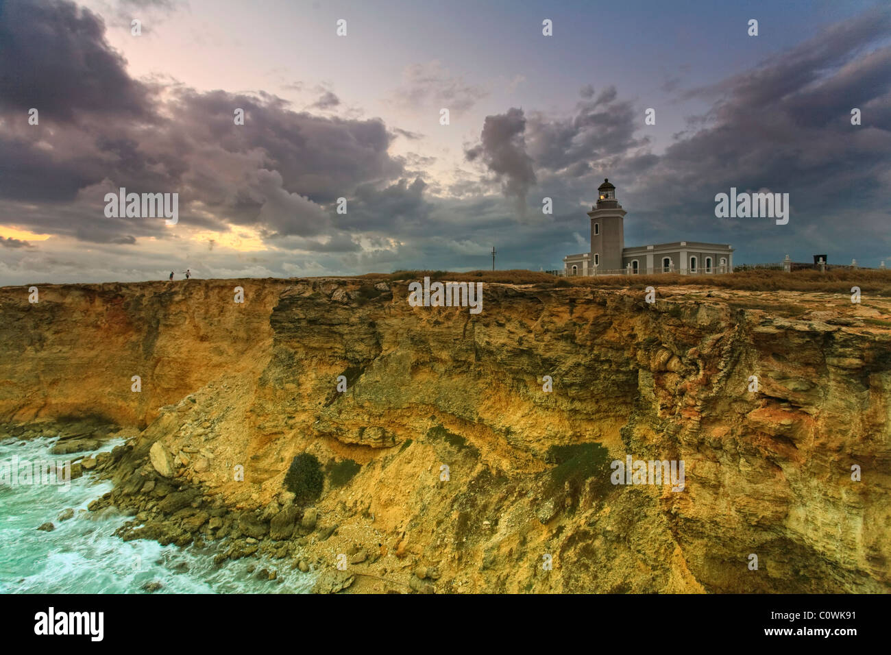 USA, Karibik, Puerto Rico, Westküste, Punta Jaguey, Faro de Cabo Rojo (Rotes Cape Lighthouse) Stockfoto