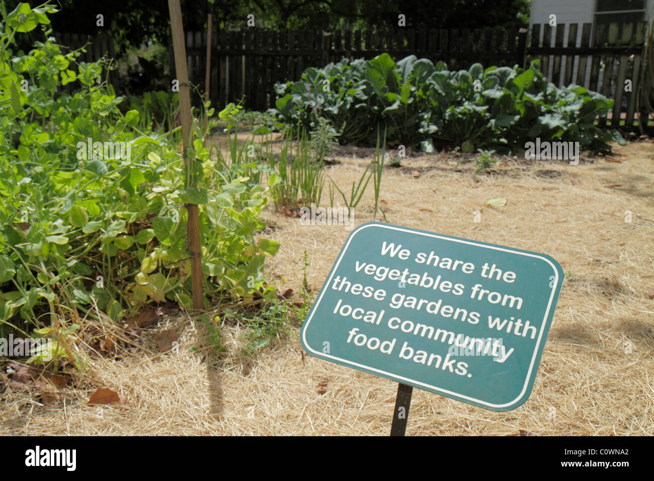 Orlando Florida, Harry P. Leu Gardens, Schild, Logo, Gemüsegarten
