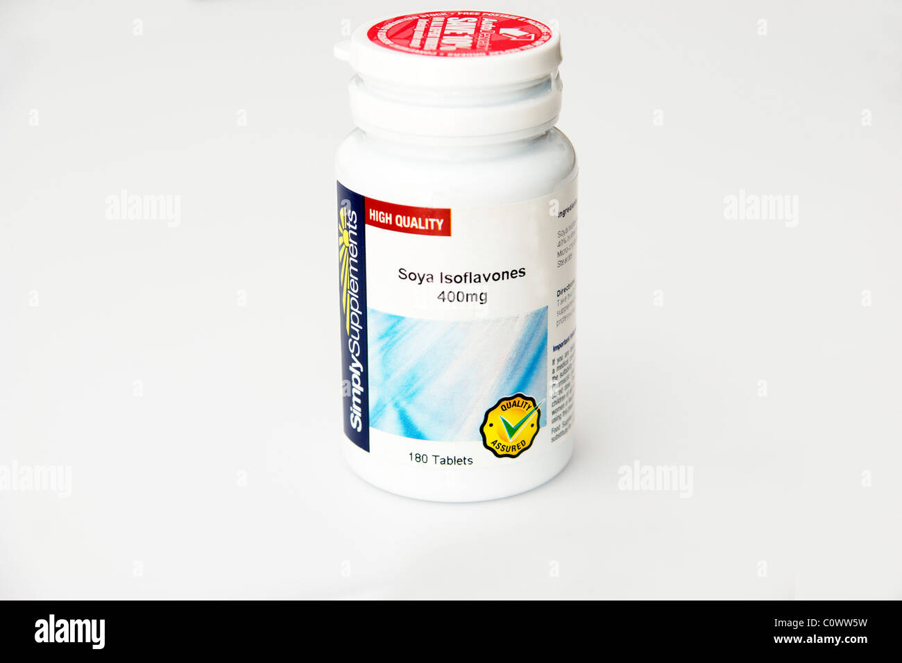 Soja-Isoflavone Tabletten durch den Wechseljahren hilfreich Stockfoto