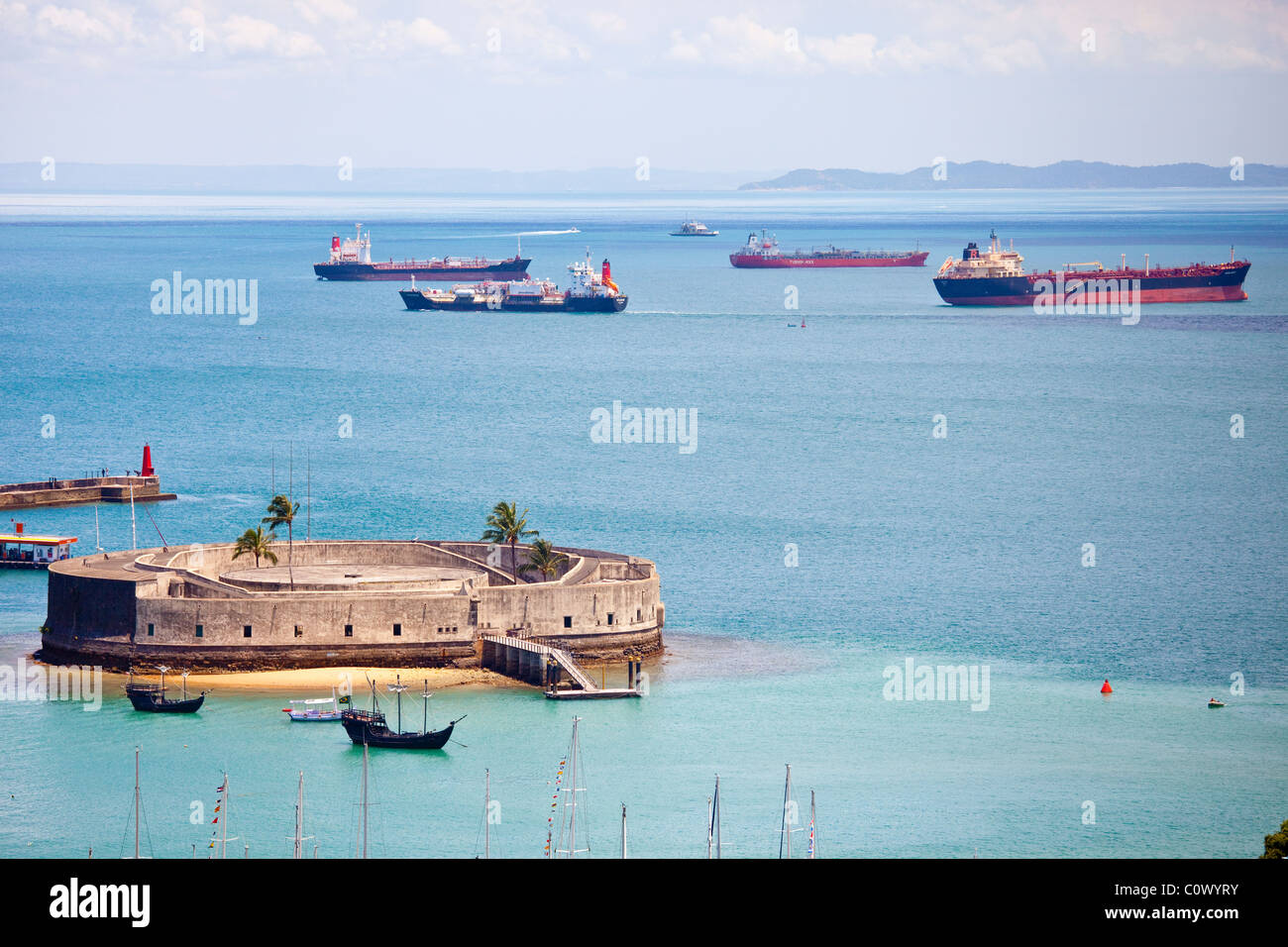 Forte São Marcelo, Salvador, Brasilien Stockfoto