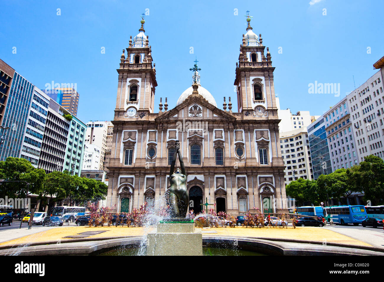 Candelaria Kirche oder Igreja da Candelária, Rio De Janeiro, Brasilien Stockfoto