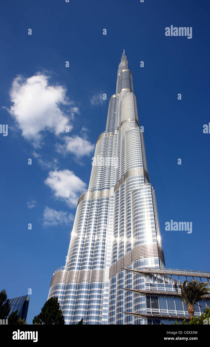 Burj Chalifa, Turm, das höchste Gebäude der Welt. Dubai, Vereinigte Arabische Emirate. Stockfoto