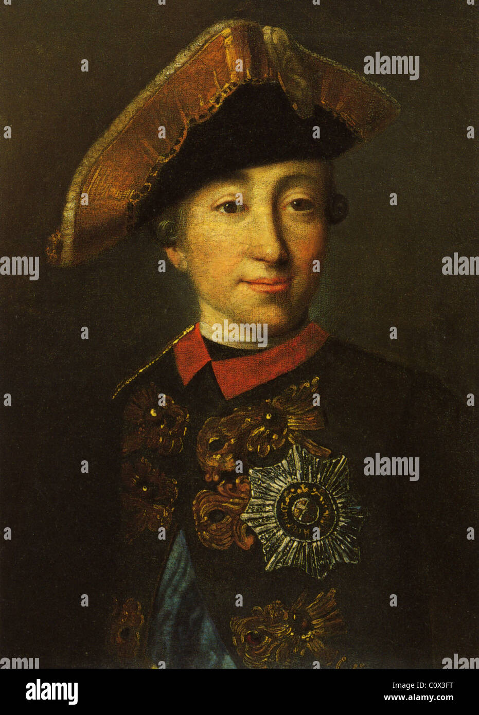 PETER III. von Russland (1728-1762) unbekannten Künstlers Stockfoto