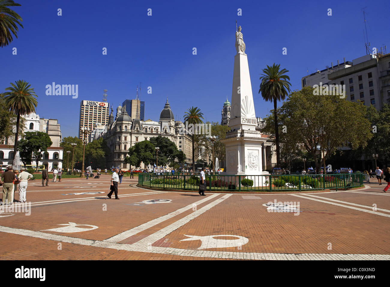 Platz Plaza de Mayo in Buenos Aires. Argentinien. Stockfoto