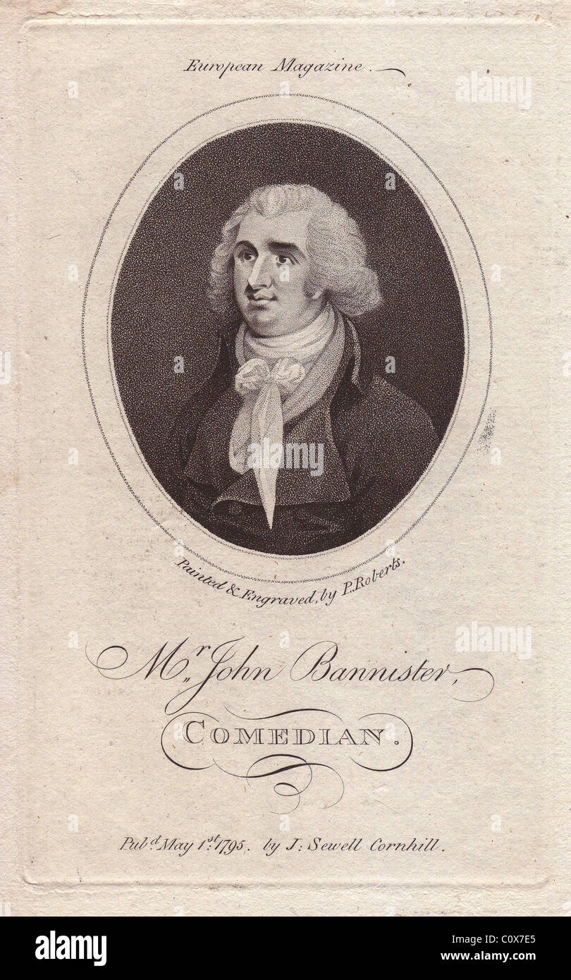 Herr John Bannister (1760-1836), englischer Schauspieler, Komiker und Theaterdirektor. Stockfoto