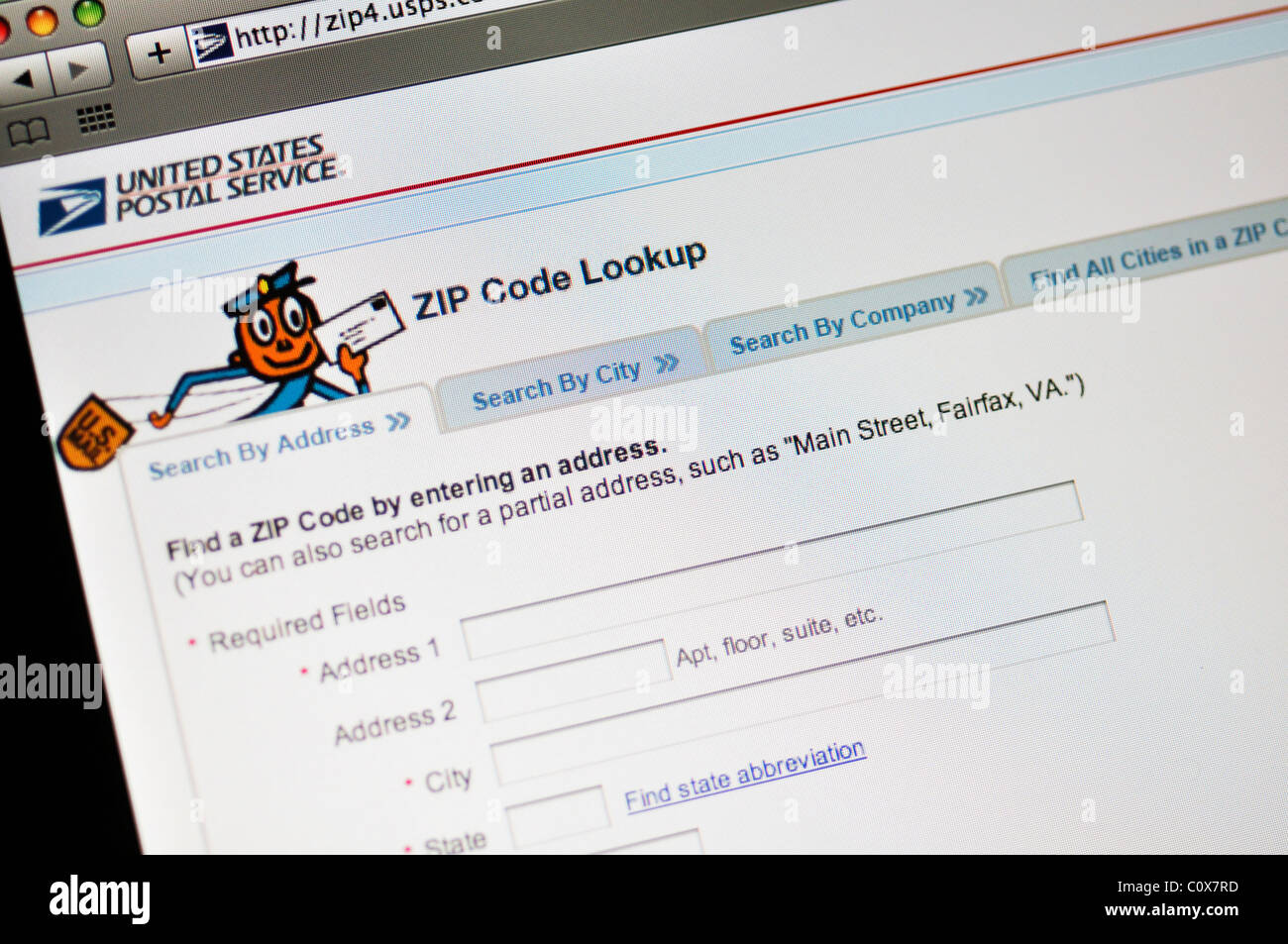 USPS Website - US Postal Services Stockfoto