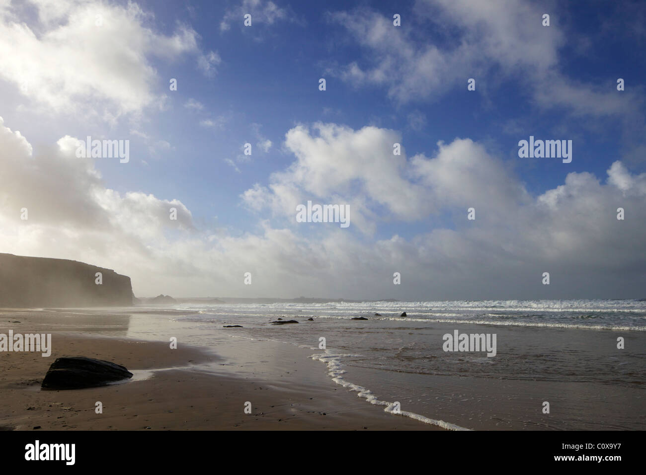 Strand von Watergate Bay, Newquay, Cornwall, Südwestengland, UK, Vereinigtes Königreich, GB, Großbritannien, britische Inseln, Europa Stockfoto