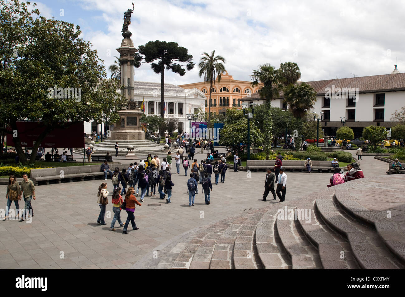 Unabhängigkeit-Plaza - Quito, Ecuador Stockfoto