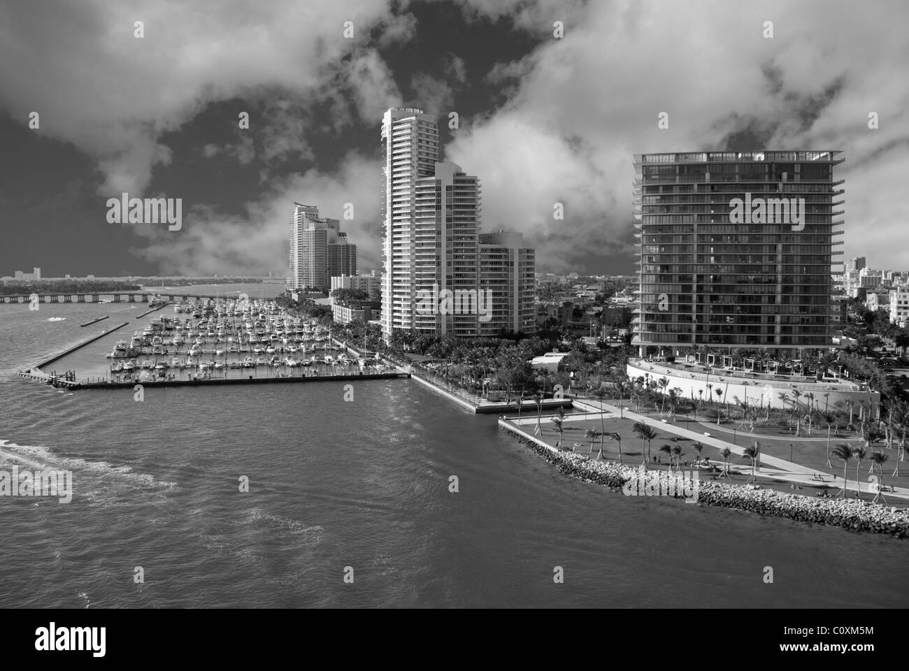 Miami Beach Coast in Florida, Vereinigte Staaten von Amerika Stockfoto