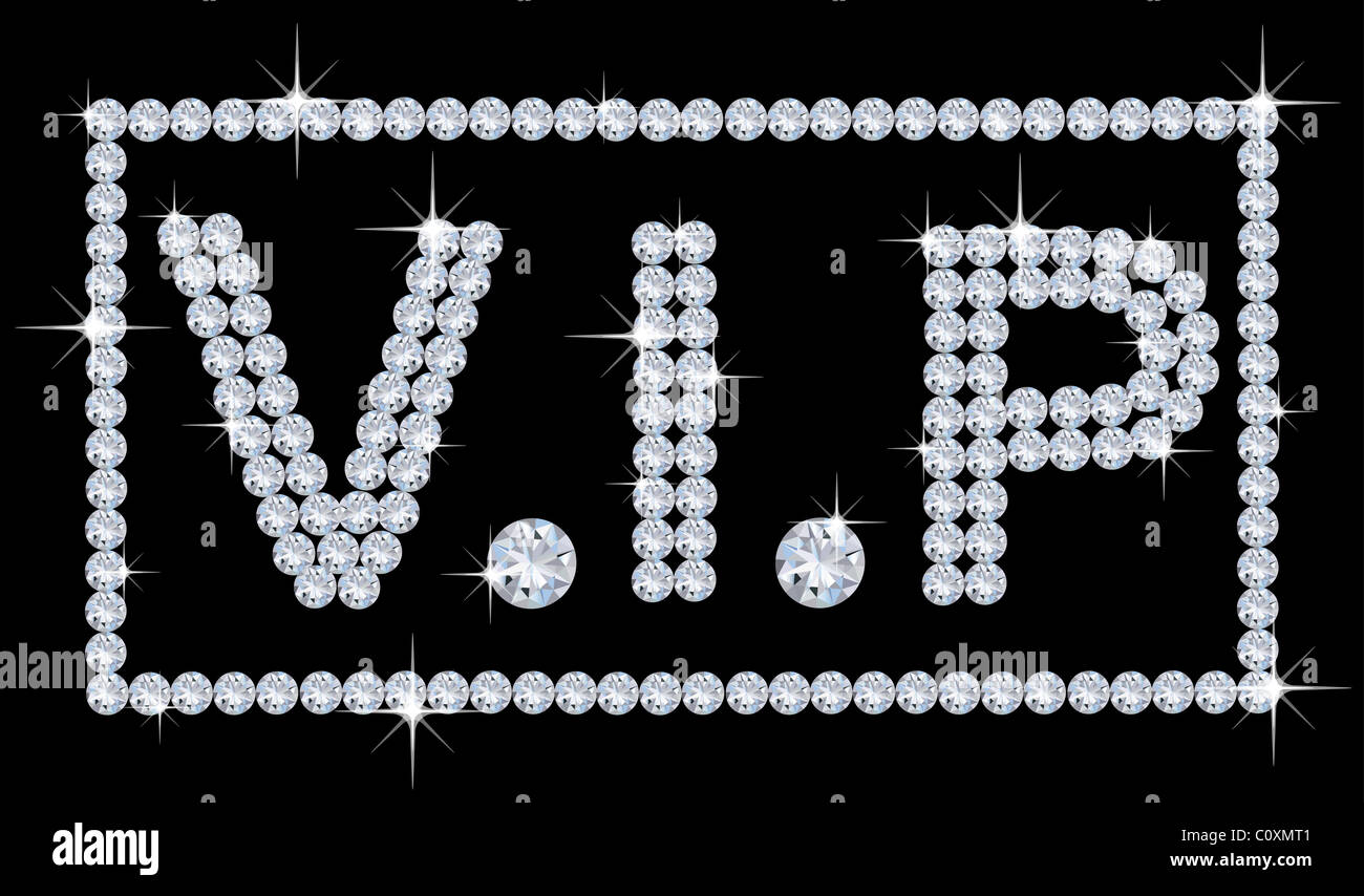 VIP Diamond Dign Stockfoto