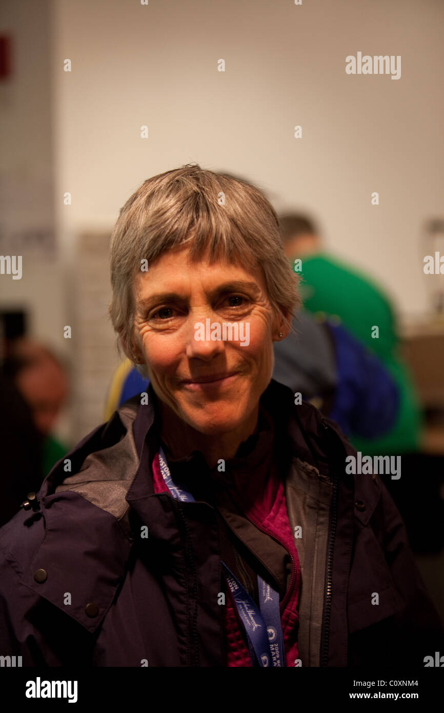 Marathon Olympiasieger Joan Benoit. Stockfoto