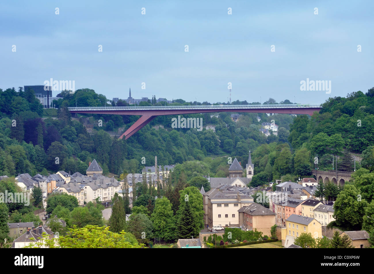 Die Großherzogin Charlotte Brücke, Stadt Luxemburg, Luxemburg Stockfoto