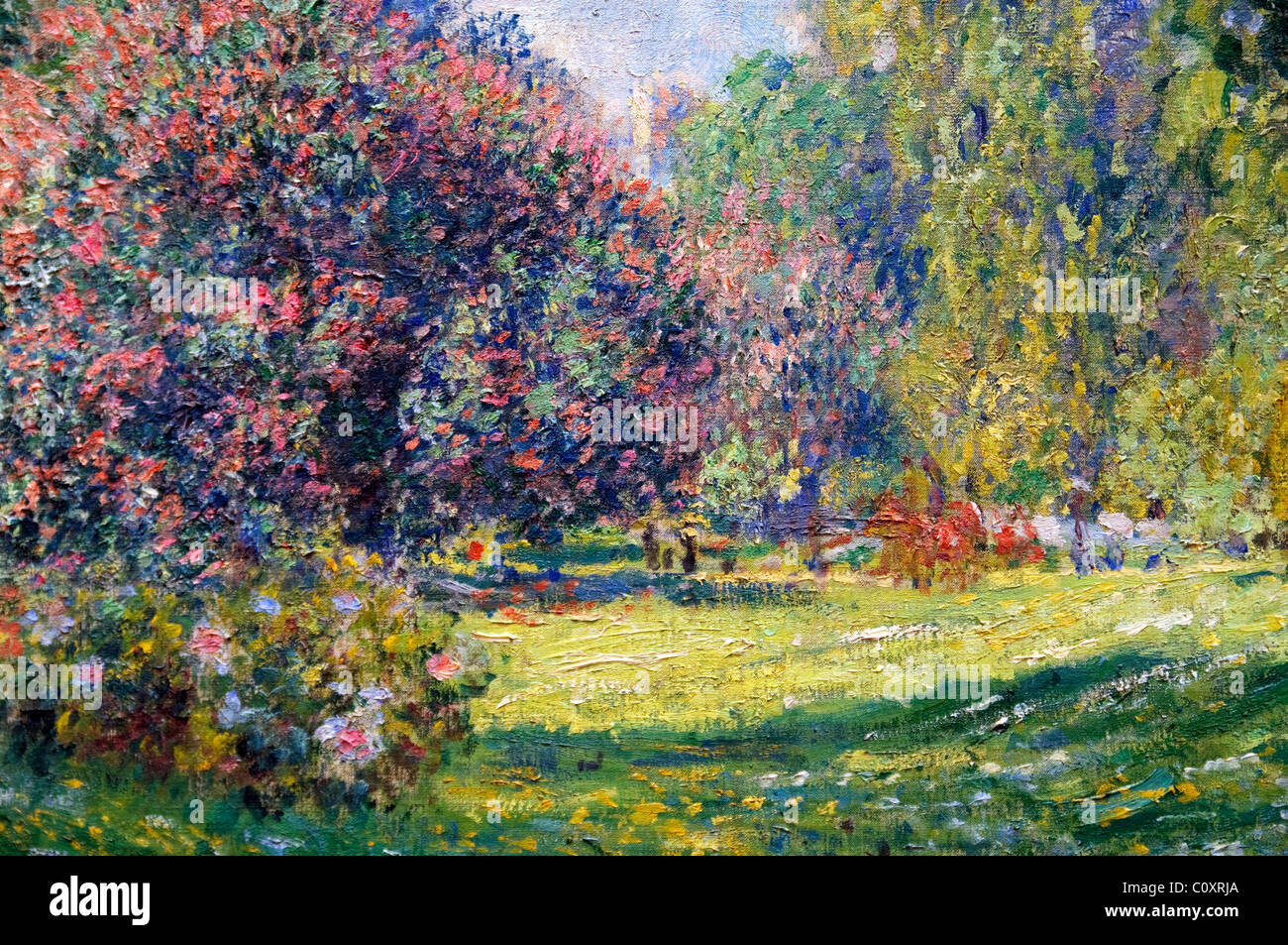 Detail: Landschaft: Parc Monceau, 1876, von Claude Monet Stockfoto