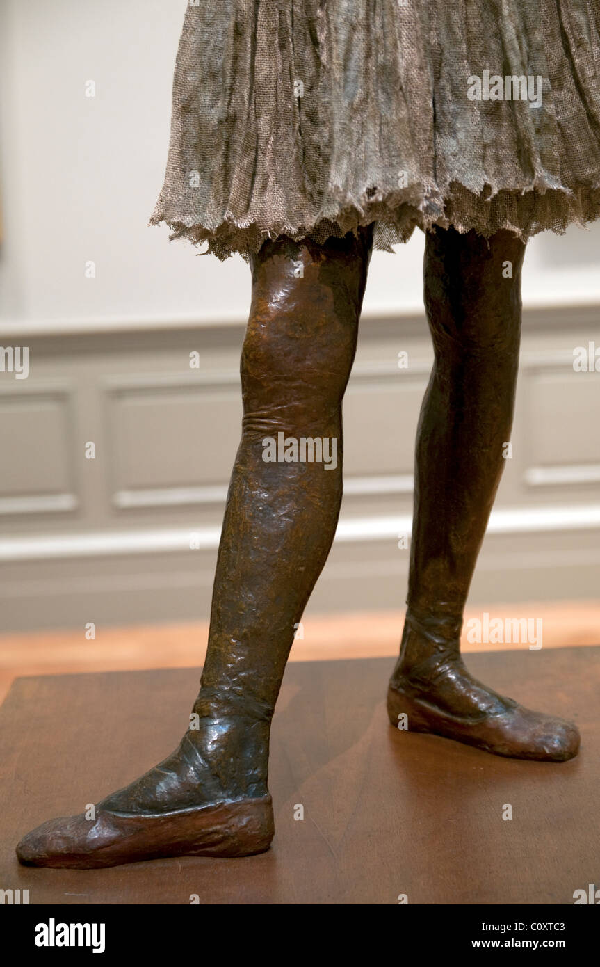 Detail: Kleine 14 jährige Tänzerin, Petite Danseuse de Quatorze Ans ausgeführt ca. 1880; gegossen Sie im Jahre 1922 von Edgar Degas Stockfoto