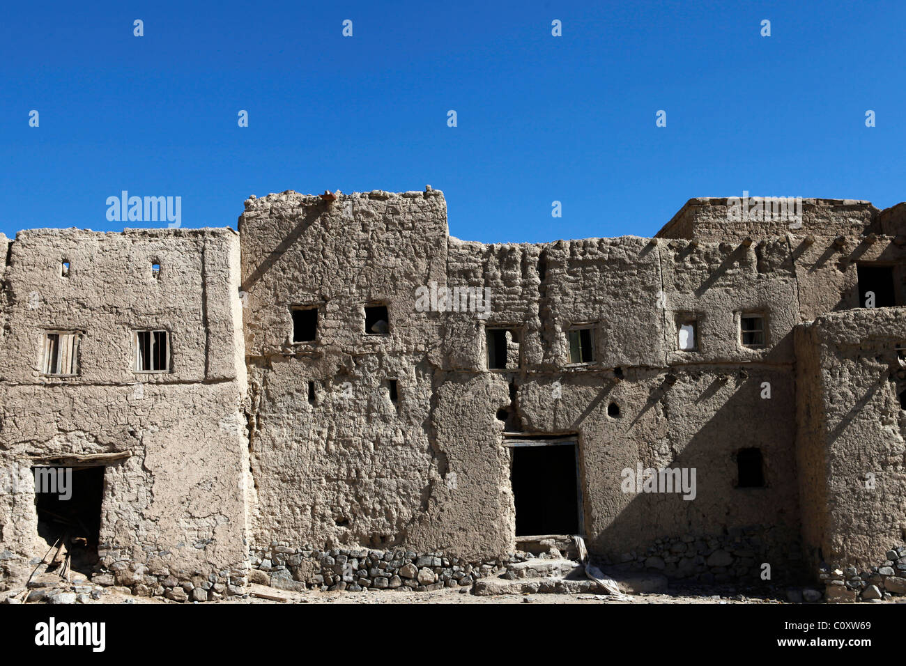 Alten Wohnungen in der Stadt von Bahla, Oman. Stockfoto