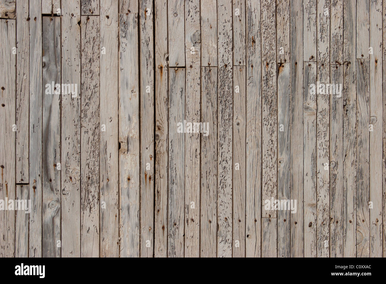 Scheune Bretter Tünche ausgewaschen Wand Zaun Wallpaper Hintergrund Stockfoto