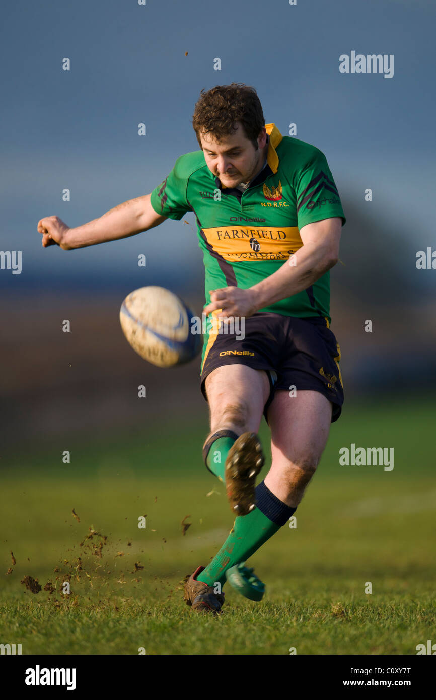 Rugby-Konvertierung-kick Stockfoto