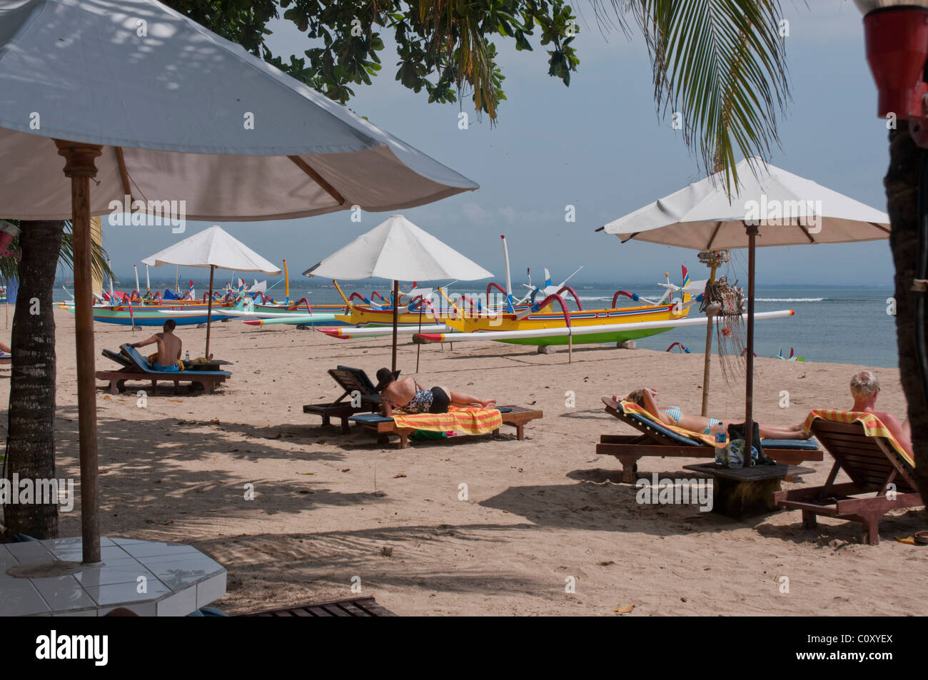 Strand von Sanur-Bali-Indonesien Stockfoto