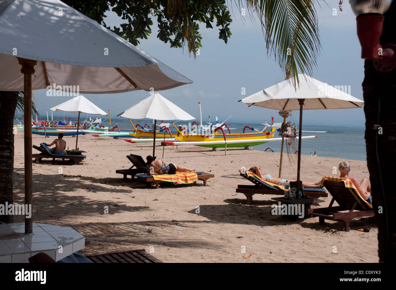 Strand von Sanur-Bali-Indonesien Stockfoto
