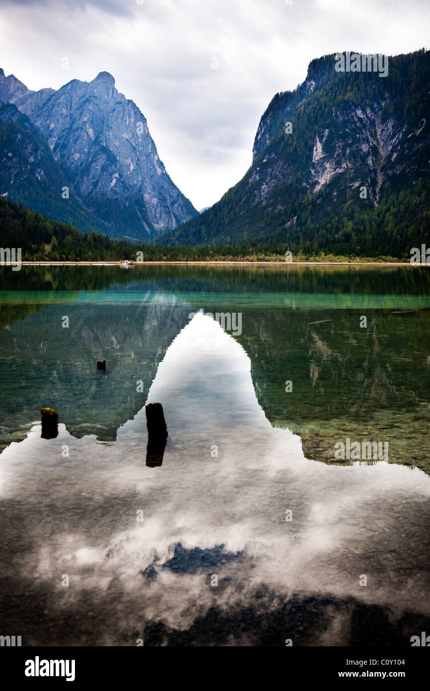 Lago di Dobiacco Stockfoto