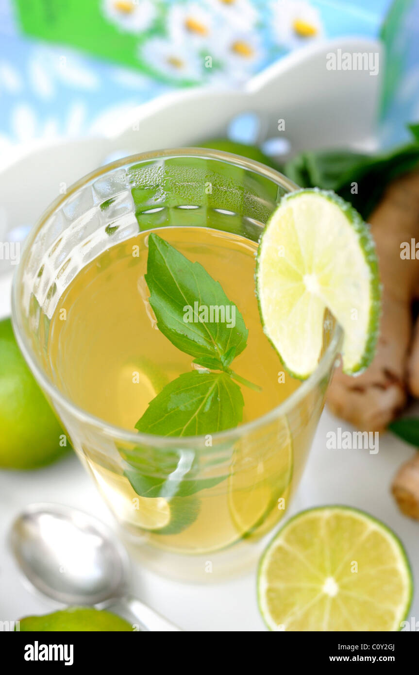 Heißes Getränk kalt zu heilen Stockfoto