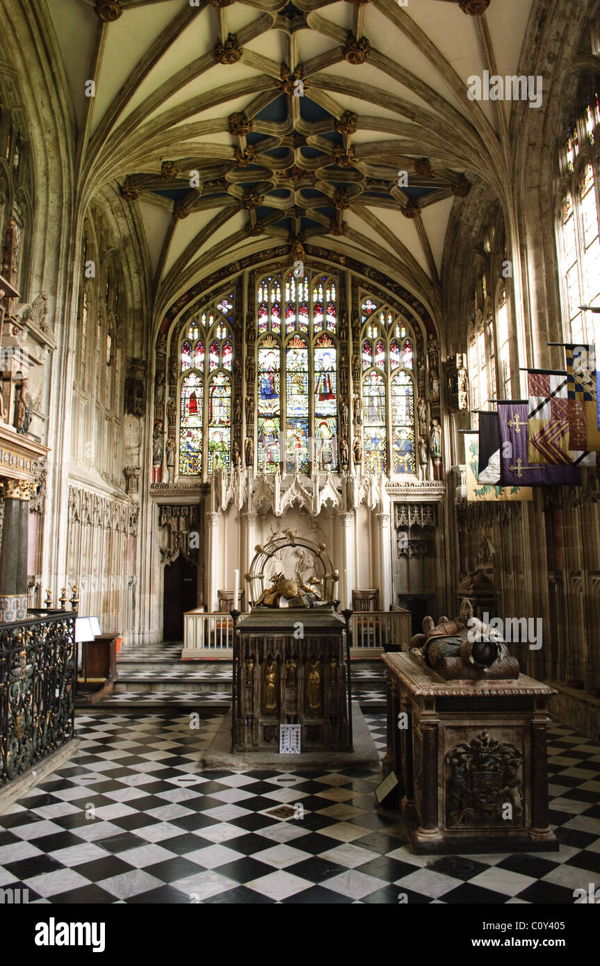 Beauchamp Kapelle, Kirche St. Marien, Warwick, Warwickshire, UK Stockfoto