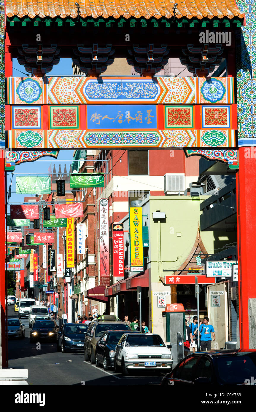 Little Bourke street, melbourne Stockfoto