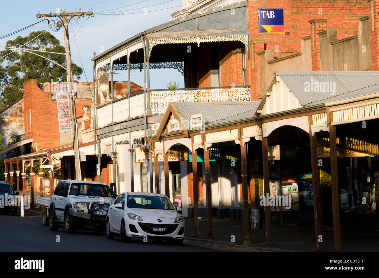 Maldon Straßenszene, Victoria, Australien Stockfoto